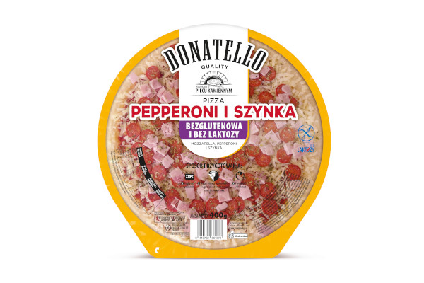 Nowość – bezglutenowa pizza Donatello PEPPERONI I SZYNKA