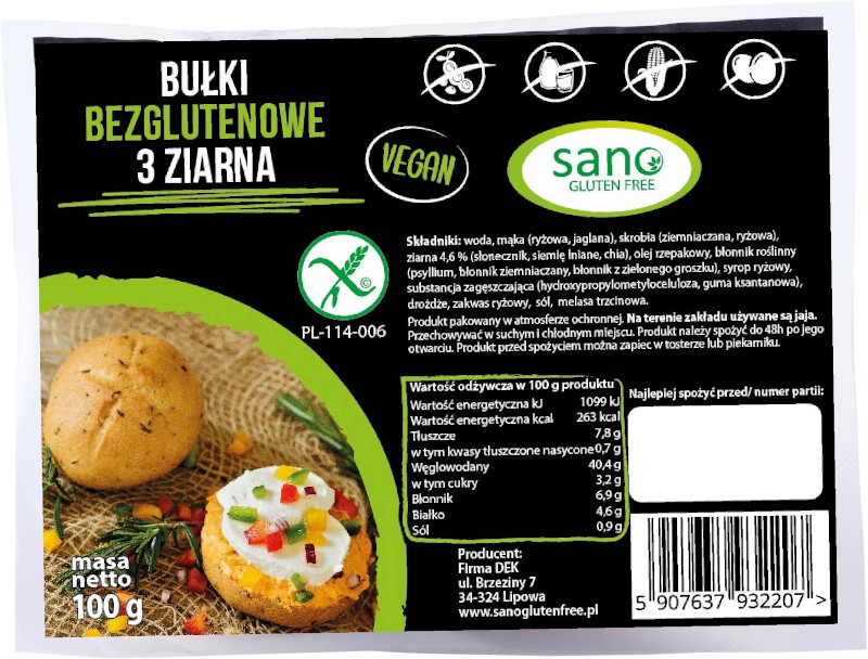 Nowe bułki od Sano Gluten Free